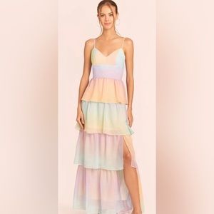 NWT amanda uprichard rainbow dress